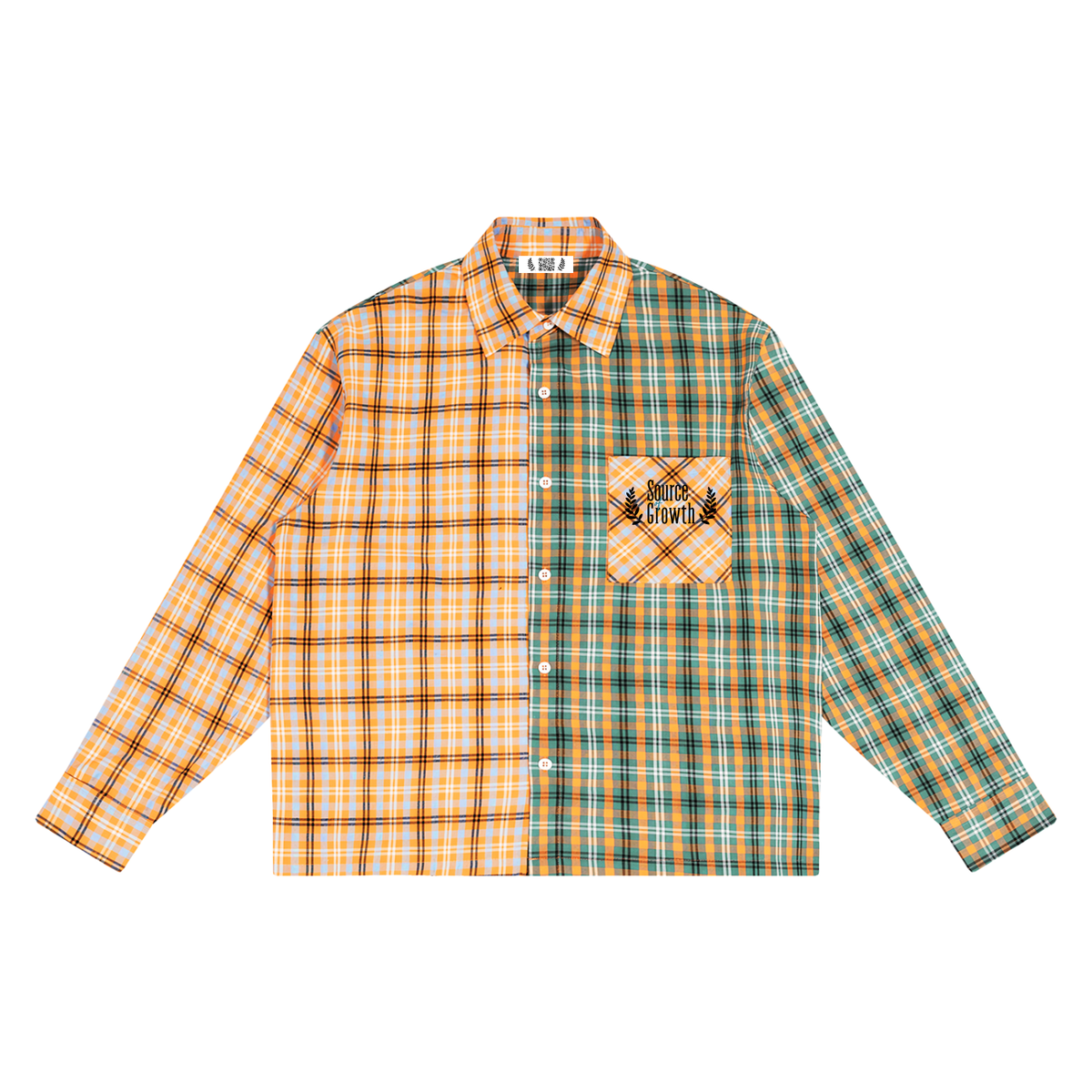 Negative Space Plaid Shirt — Contrast On Purpose