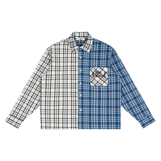 Negative Space Plaid Shirt — Contrast On Purpose