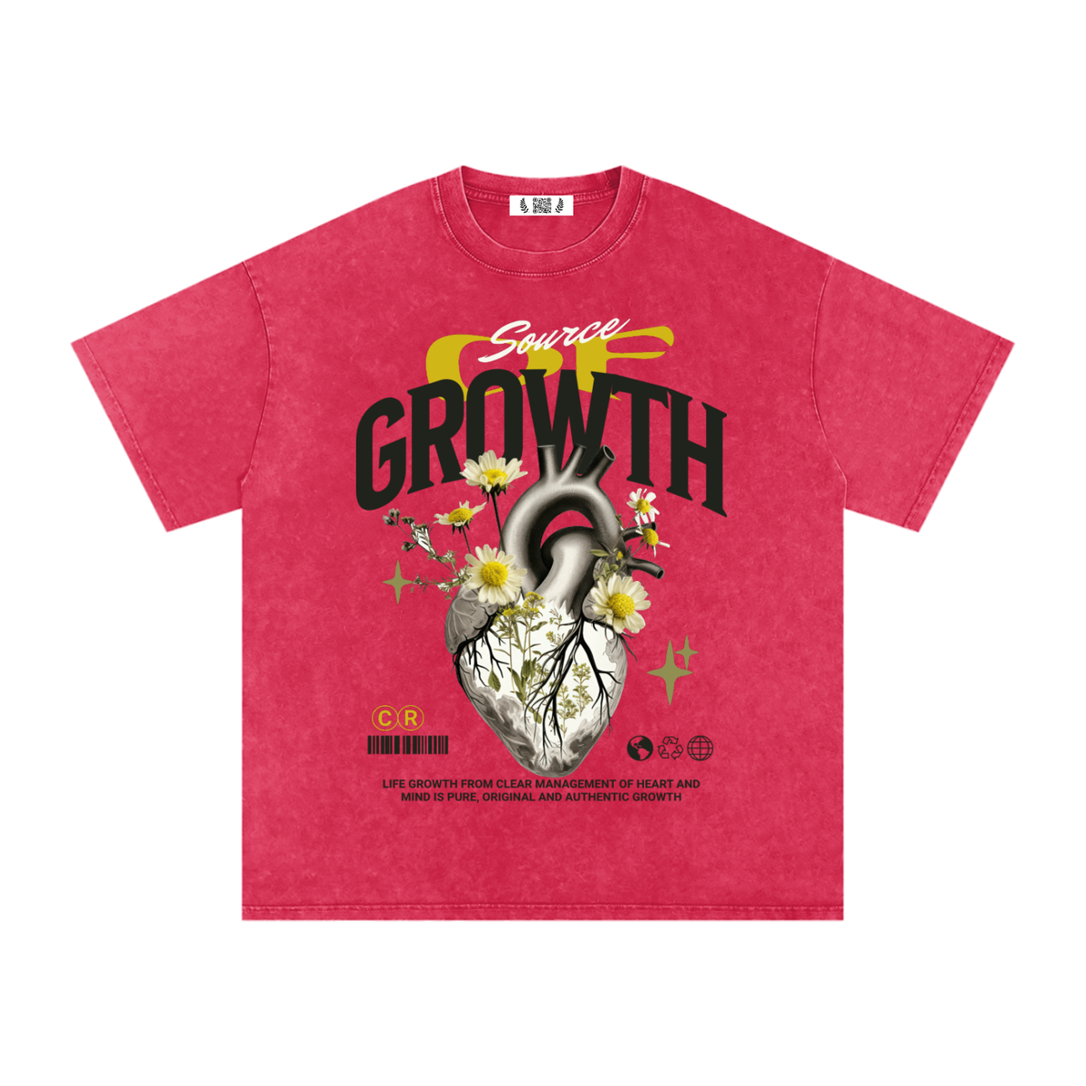 Snow Washed Oversized Tee — Softened by Time