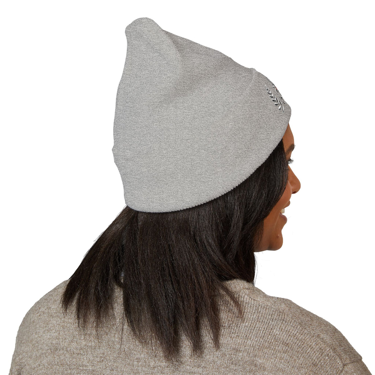 Embroidered 'Source Growth' Cuffed Beanie — Minimal Laurel Knit Cap