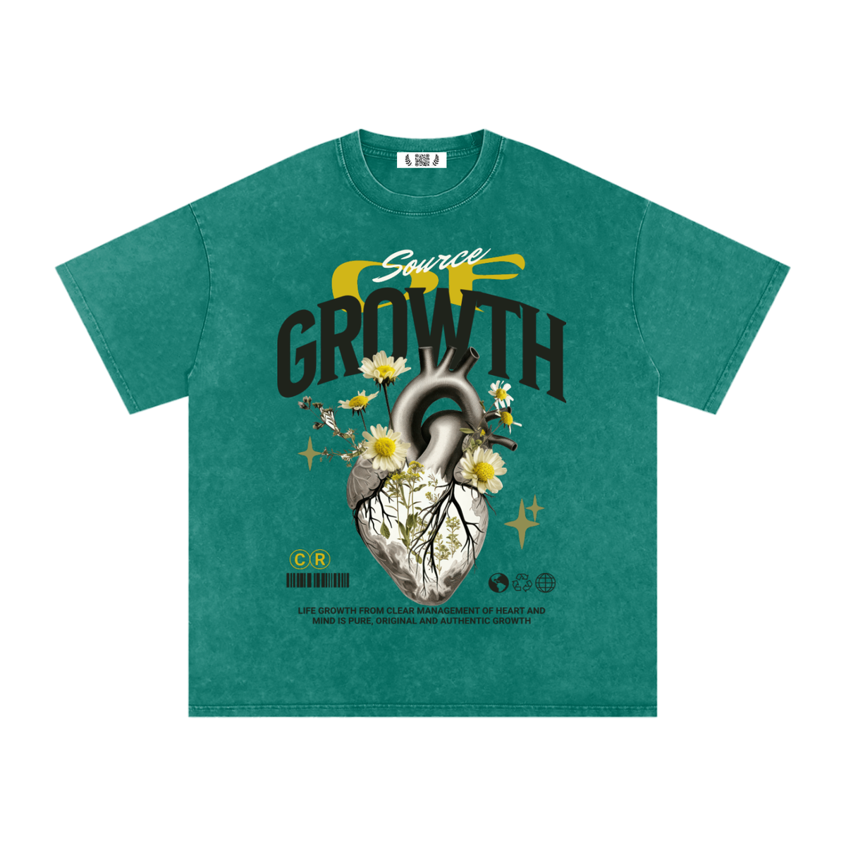 Snow Washed Oversized Tee — Softened by Time