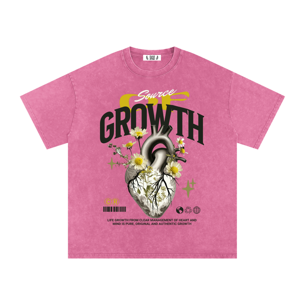 Snow Washed Oversized Tee — Softened by Time