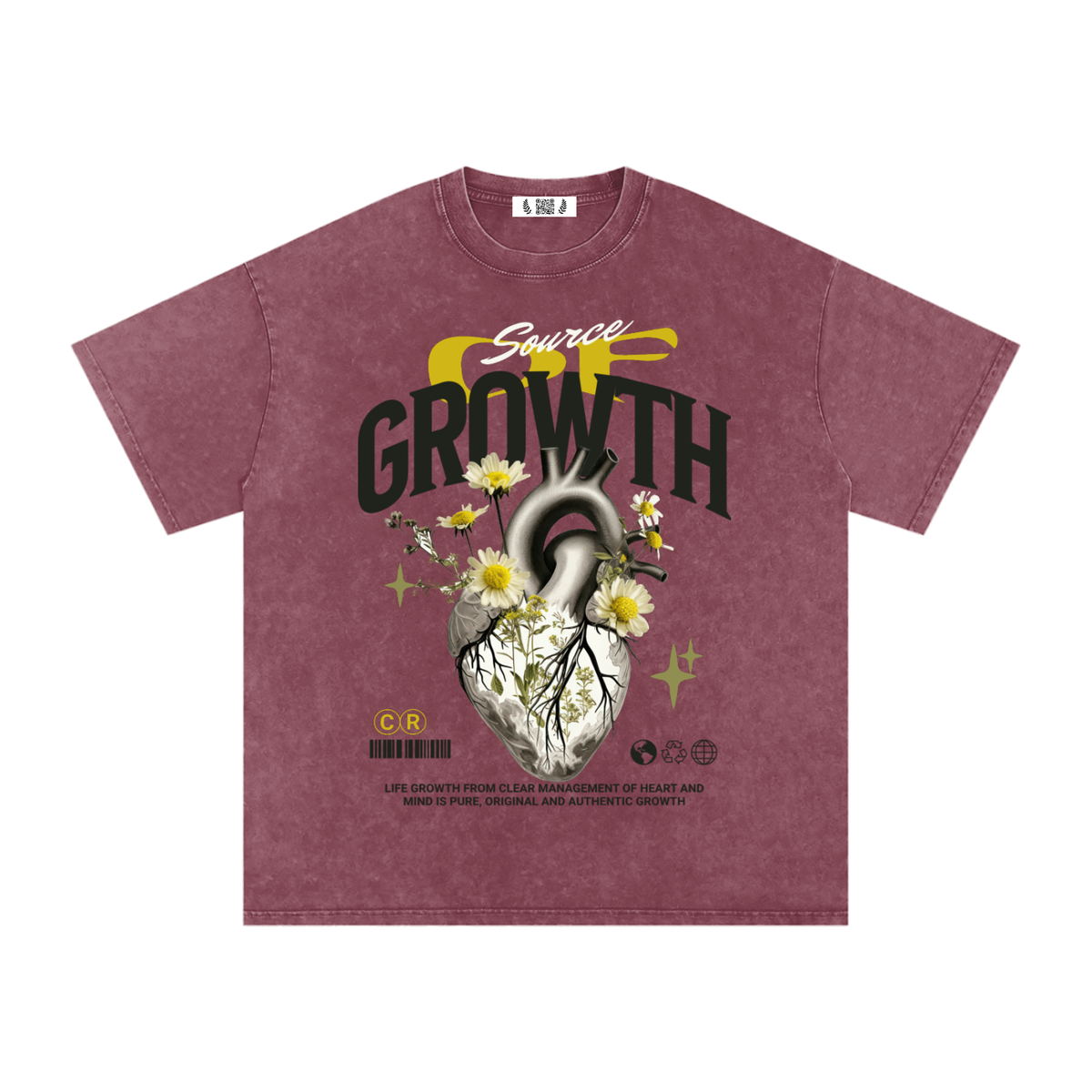 Snow Washed Oversized Tee — Softened by Time