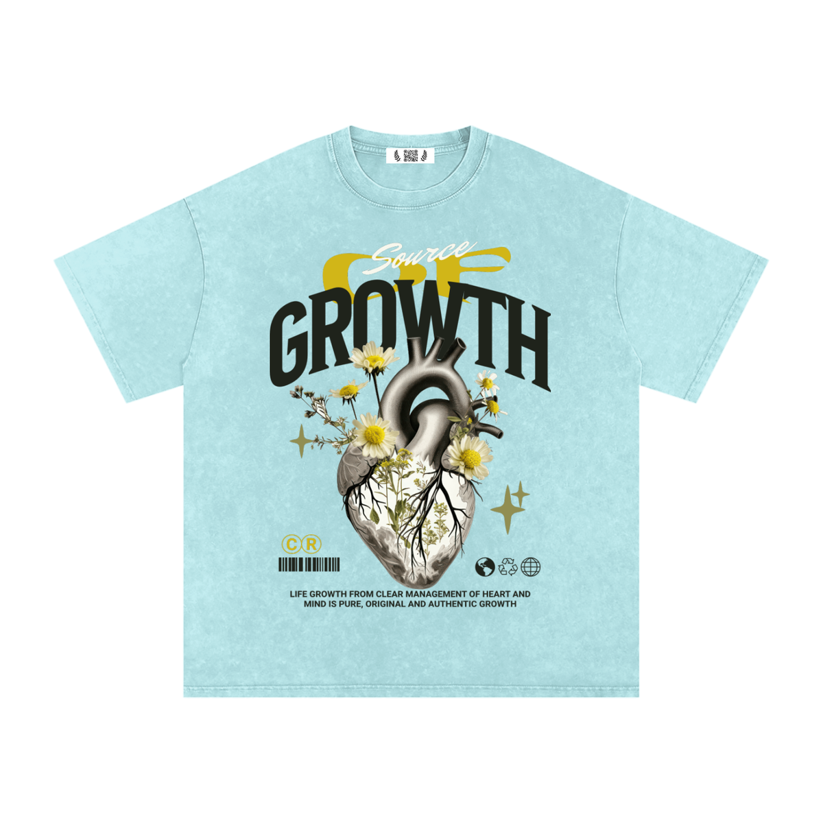 Snow Washed Oversized Tee — Softened by Time