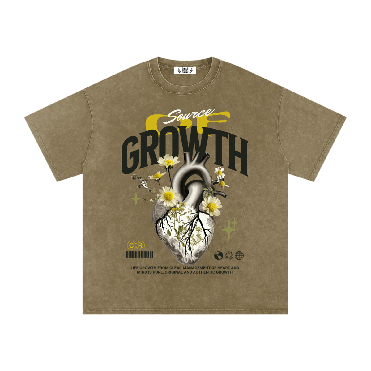 Snow Washed Oversized Tee — Softened by Time